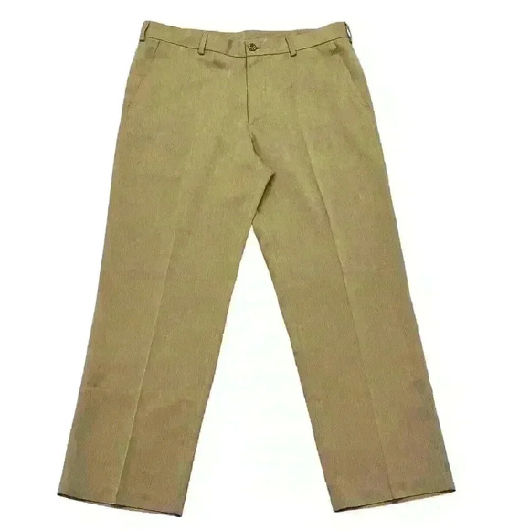 IZOD Pants Mens 36 Tan Straight Fit Leg Casual Size 36x30 Work Utility EUC - Picture 2 of 15